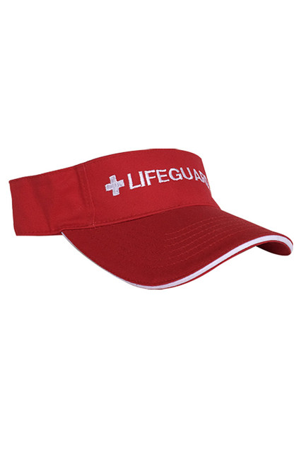 Red Adjustable Sun Visor | Beach Lifeguard Apparel Online Store