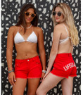 Ladies Denim Vintage Washed Shorts