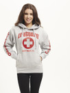 White Gray Ladies Iconic Hoodie | Beach Lifeguard Apparel Online Store