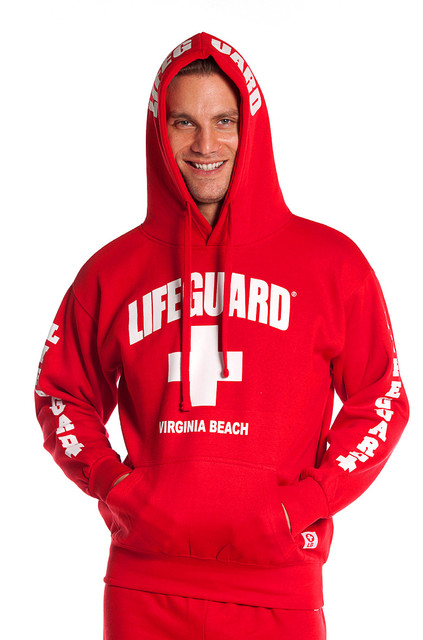 Red Guys Iconic Hoodie | Beach Lifeguard Apparel Online Store