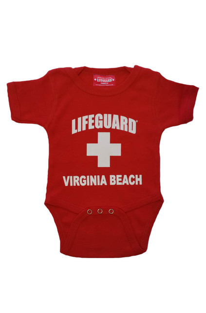 Red Lifeguard Infant Onesies | Beach Lifeguard Apparel Online Store
