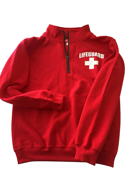 Red Quarter Zip Pullover | Beach Lifeguard Apparel Online Store